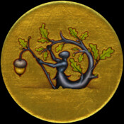 BbB-20, 2021, Ø 10 cm, Öl und Acryl auf Leinen