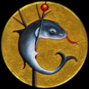 BbB-r-10, 2022, Ø 15 cm, Öl und Acryl auf Leinen