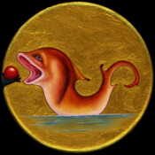 BbB-r-11, 2022, Ø 15 cm, Öl und Acryl auf Leinen