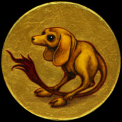 BbB-r-18, 2022, Ø 15 cm, Öl und Acryl auf Leinen