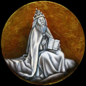 BbB-r-21, 2022, Ø 15 cm, Öl und Acryl auf Leinen