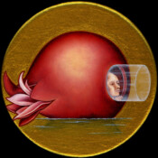 BbB-r-23, 2022, Ø 15 cm, Öl und Acryl auf Leinen