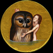 BbB-r-25, 2022, Ø 15 cm, Öl und Acryl auf Leinen