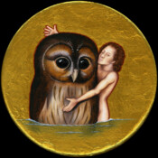 BbB-r-25, 2022, Ø 15 cm, Öl und Acryl auf Leinen