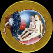 BbB-r-4, 2022, Ø 15 cm, Öl und Acryl auf Leinen