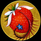 BbB-r-6, 2022, Ø 15 cm, Öl und Acryl auf Leinen