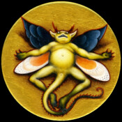 BbB-r-7, 2022, Ø 15 cm, Öl und Acryl auf Leinen